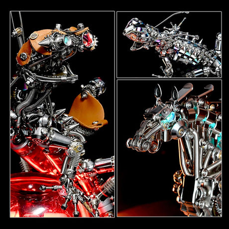 DIY Assembly Steampunk Horse Sculpture Detailed Detailed Display- VICTMAX