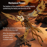 3D Metal Puzzle Phoenix, 358PCS Mechanical Phoenix 6 Hour DIY Metal Assembly 3D Puzzle Model Kit with Flappable Wing, Gifts for Adults & Kids Feature - VICTMAX