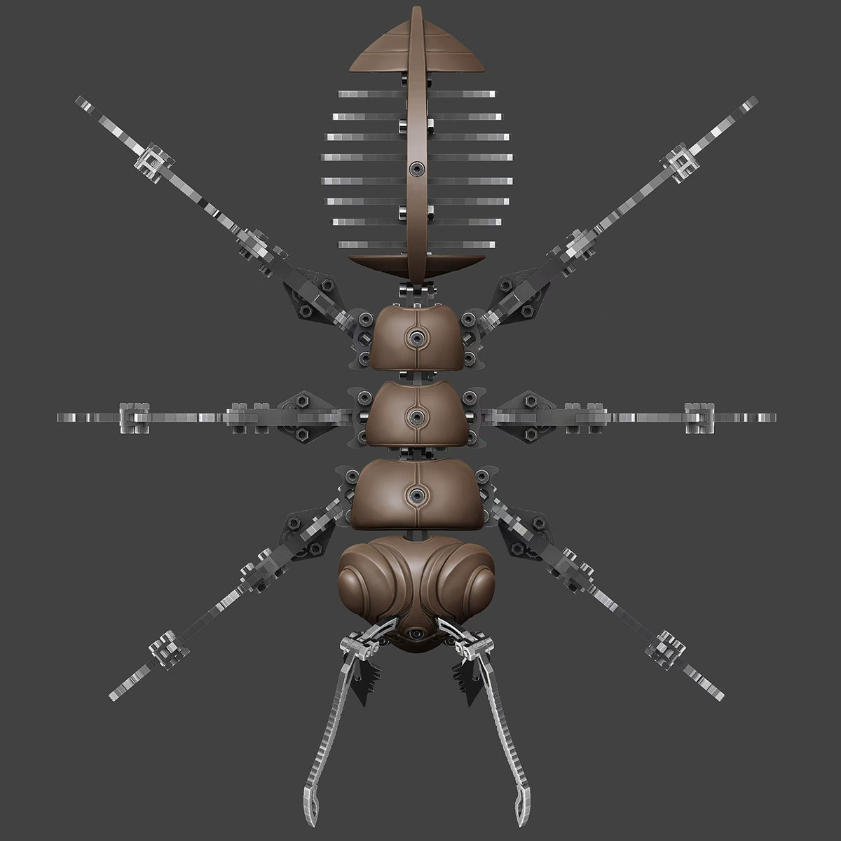 3D Metal Steampunk Ant Netherrealm Ghost Judgement Model Kit VICTMAX