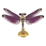 3D Metal Steampunk Dawn Brown Dragonfly Puzzle Model Magnetic Display Base 200+PCS victmax