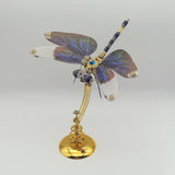 3D Metal Steampunk Dawn Brown Dragonfly Puzzle Model Magnetic Display Base 200+PCS victmax