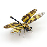 3D Metal Steampunk Dawn Brown Dragonfly Puzzle Model Magnetic Display Base 200+PCS victmax