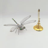 3D Metal Steampunk Dawn Brown Dragonfly Puzzle Model Magnetic Display Base 200+PCS victmax