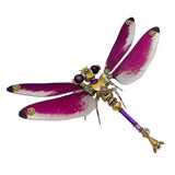 3D Metal Steampunk Dawn Brown Dragonfly Puzzle Model Magnetic Display Base 200+PCS victmax