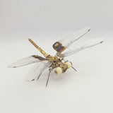 3D Metal Steampunk Dawn Brown Dragonfly Puzzle Model Magnetic Display Base 200+PCS victmax