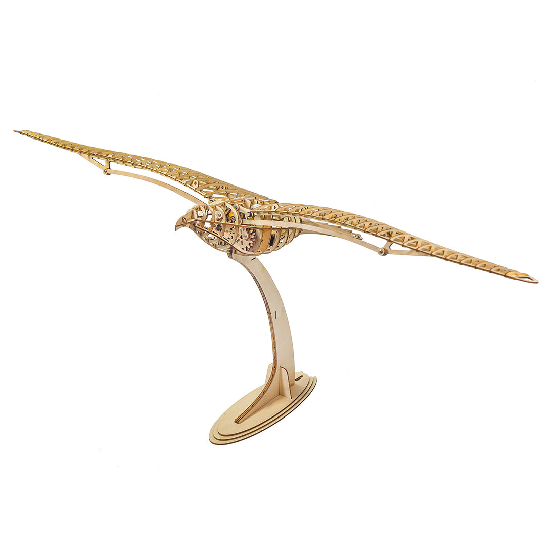 3D Wooden Pigeon Puzzle Model with Gear Driven Flapping Wings - VICTMAX