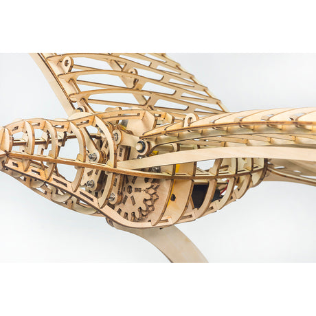 3D Wooden Pigeon Puzzle Model with Gear Driven Flapping Wings - VICTMAX
