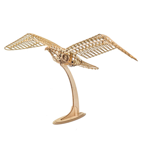 3D Wooden Pigeon Puzzle Model with Gear Driven Flapping Wings - VICTMAX