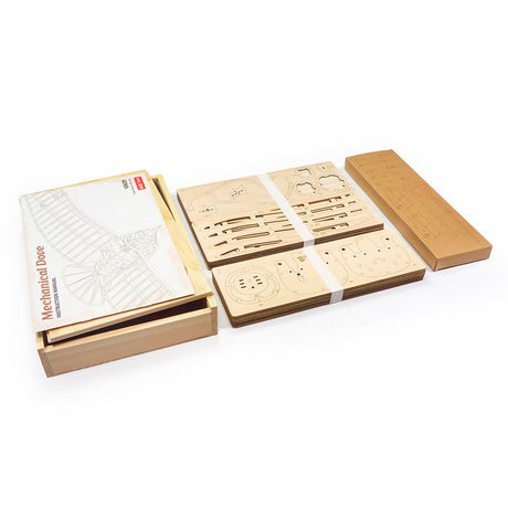 3D Wooden Pigeon Puzzle Model with Gear Driven Flapping Wings - VICTMAX