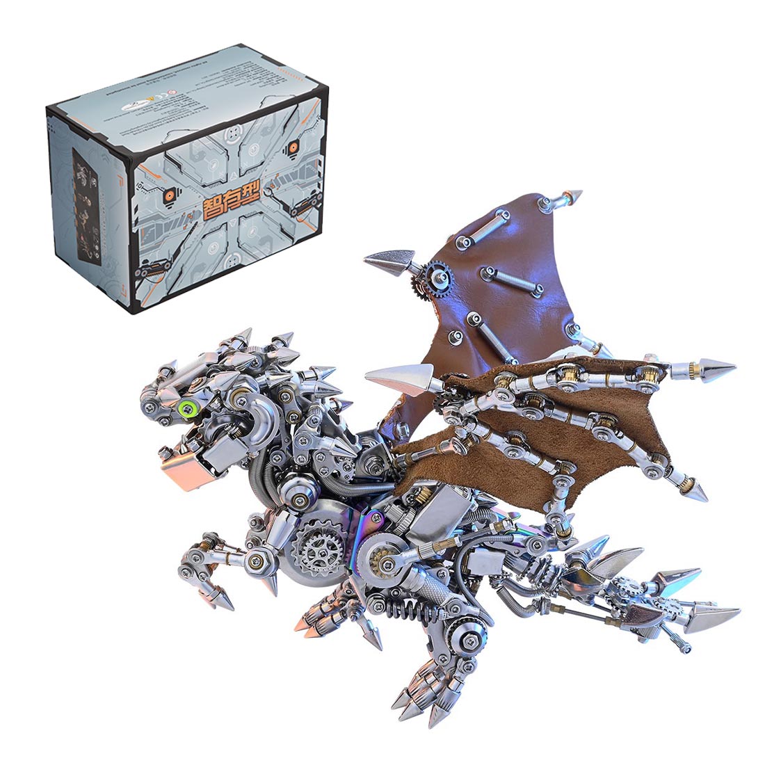 Metal Puzzle Steampunk Mechanical Dinosaur Animal Assembly Model Kit (1100+PCS)