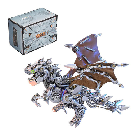 Metal Puzzle Steampunk Mechanical Dinosaur Animal Assembly Model Kit - VICTMAX