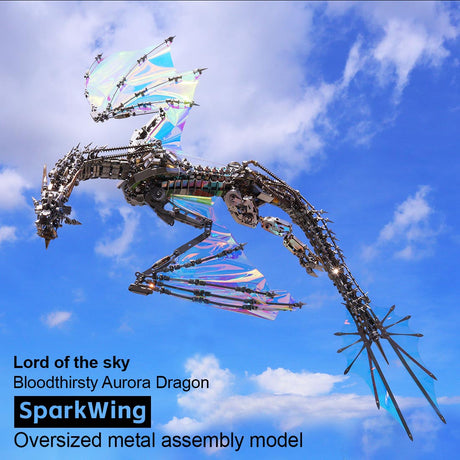 Metal Puzzle Steampunk Mechanical Dragon Animal Assembly Model Kit - VICTMAX