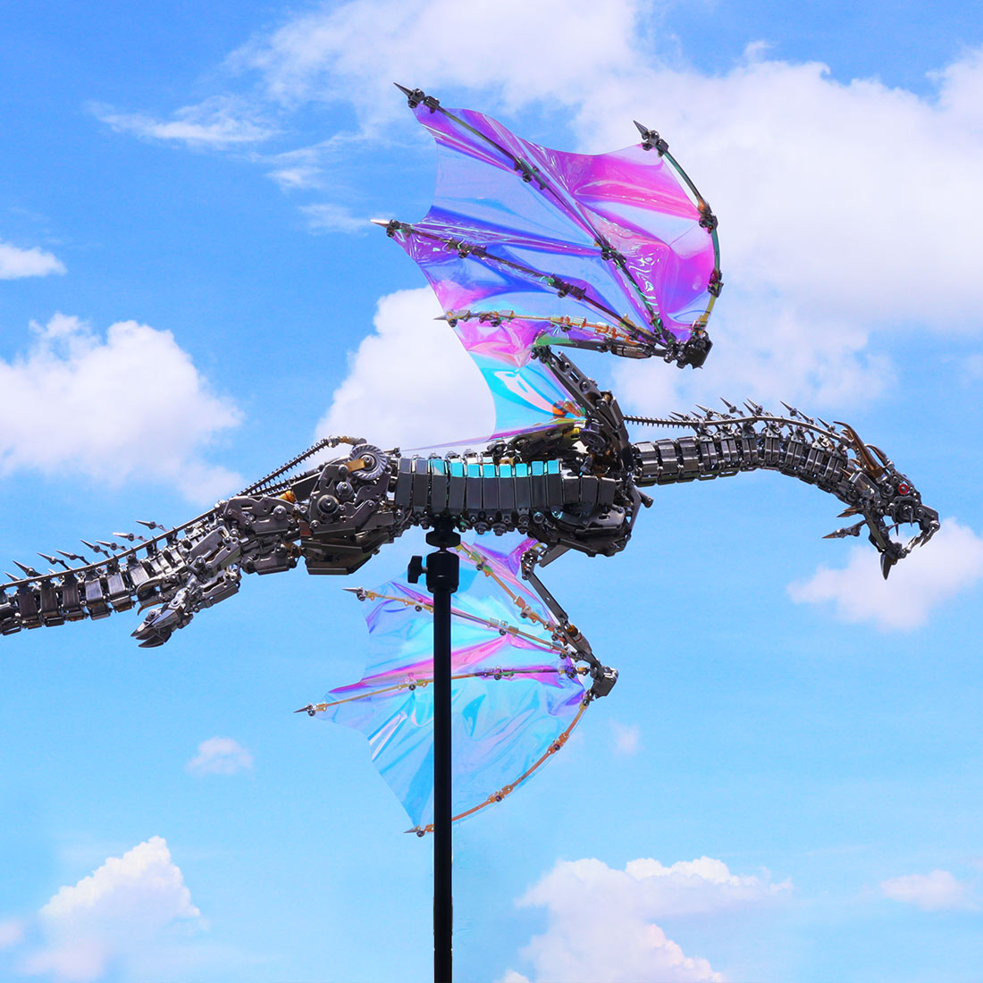 Metal Puzzle Steampunk Mechanical Dragon Animal Assembly Model Kit (3000+PCS)