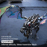 Metal Puzzle Steampunk Mechanical Dragon Animal Assembly Model Kit (3000+PCS)