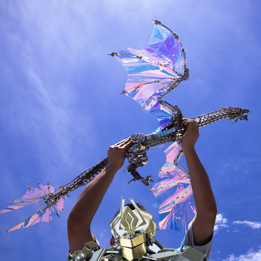 Metal Puzzle Steampunk Mechanical Dragon Animal Assembly Model Kit (3000+PCS)