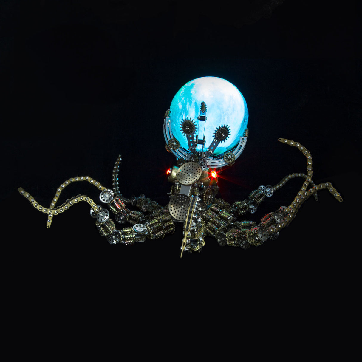 Metal Puzzle Steampunk Mechanical Octopus Bracket Light Assembly Model Kit （2400+PCS）