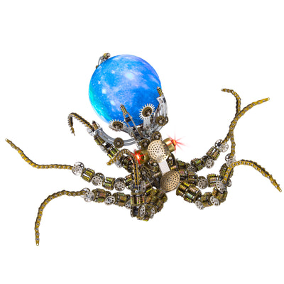 Metal Puzzle Steampunk Mechanical Octopus Bracket Light Assembly Model Kit - VICTMAX