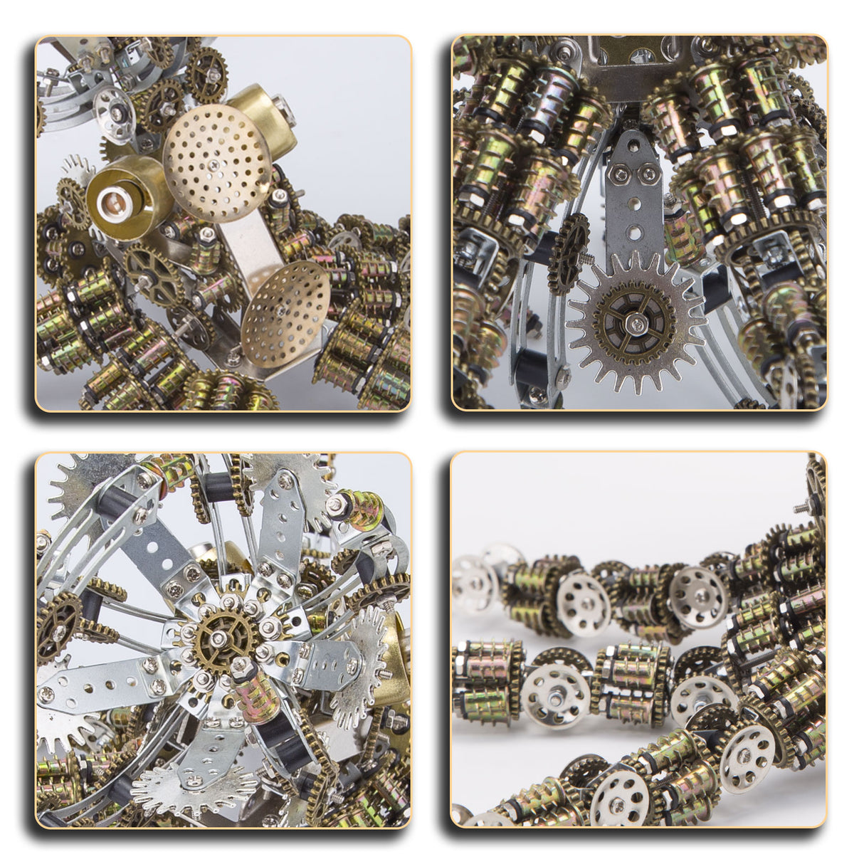 Metal Puzzle Steampunk Mechanical Octopus Bracket Light Assembly Model Kit （2400+PCS）