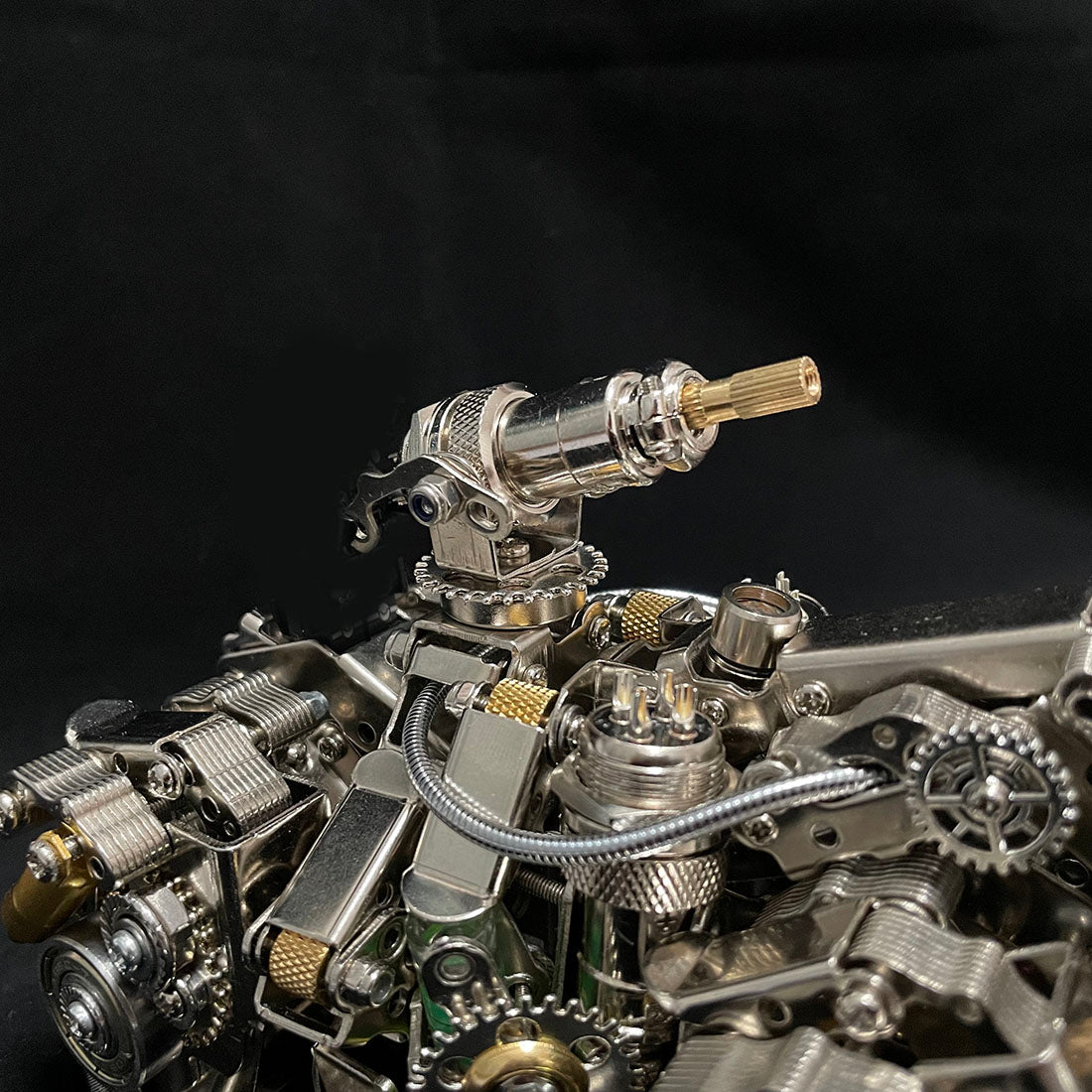 Metal Puzzle Steampunk Mechanical Siege Rhino Animal Assembly Model Kit (700+PCS)