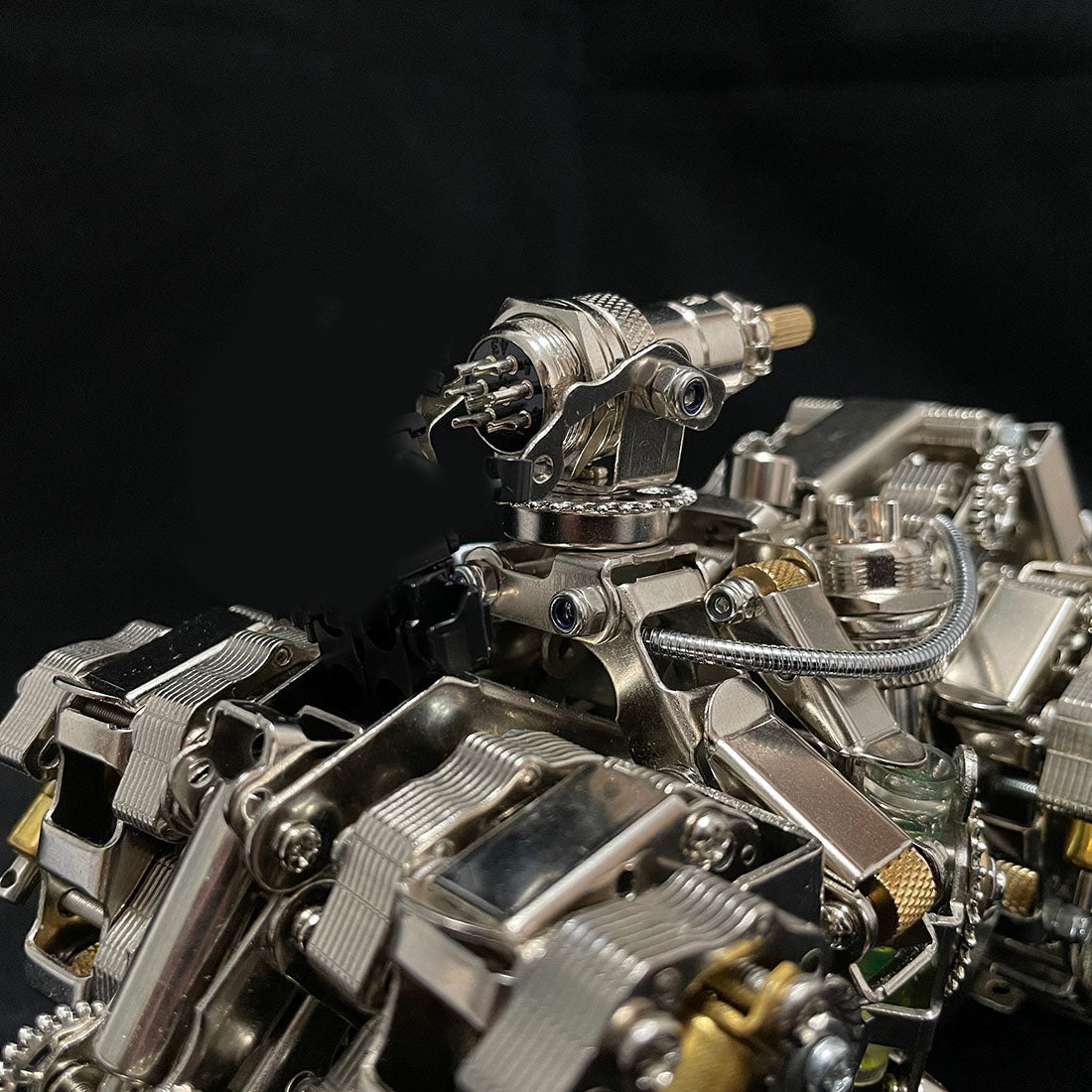 Metal Puzzle Steampunk Mechanical Siege Rhino Animal Assembly Model Kit (700+PCS)