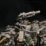 Metal Puzzle Steampunk Mechanical Siege Rhino Animal Assembly Model Kit (700+PCS)
