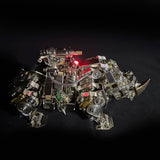 Metal Puzzle Steampunk Mechanical Siege Rhino Animal Assembly Model Kit (700+PCS)