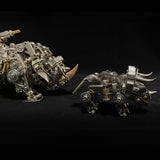 Metal Puzzle Steampunk Mechanical Siege Rhino Animal Assembly Model Kit (700+PCS)