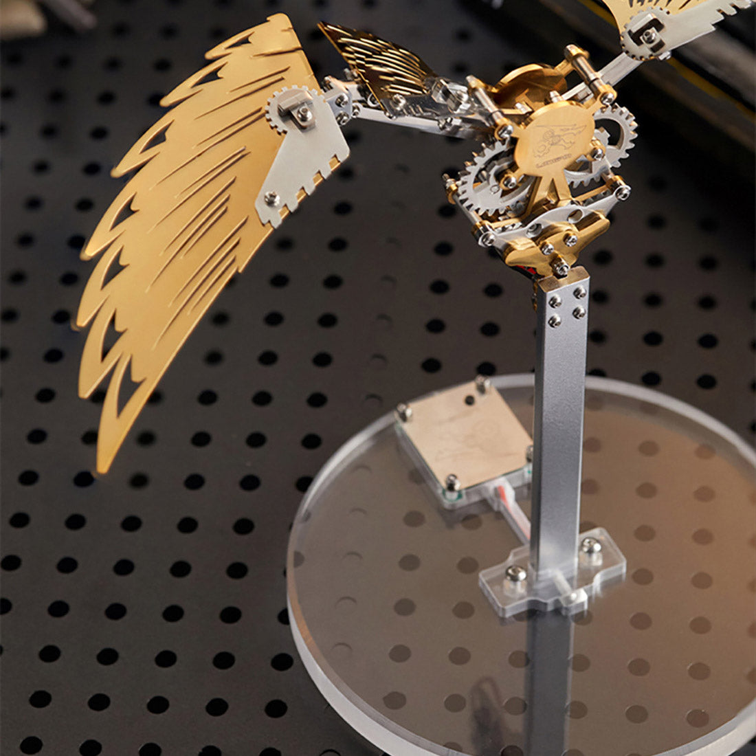 Metal Puzzle Steampunk Mechanical Ornithopter Assembly Model Kit (124PCS)