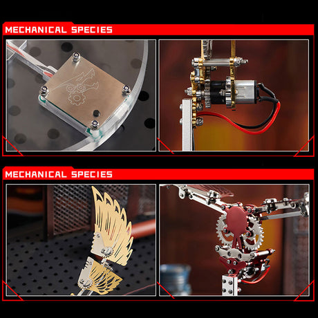 Metal Puzzle Steampunk Mechanical Ornithopter Assembly Model Kit - VICTMAX