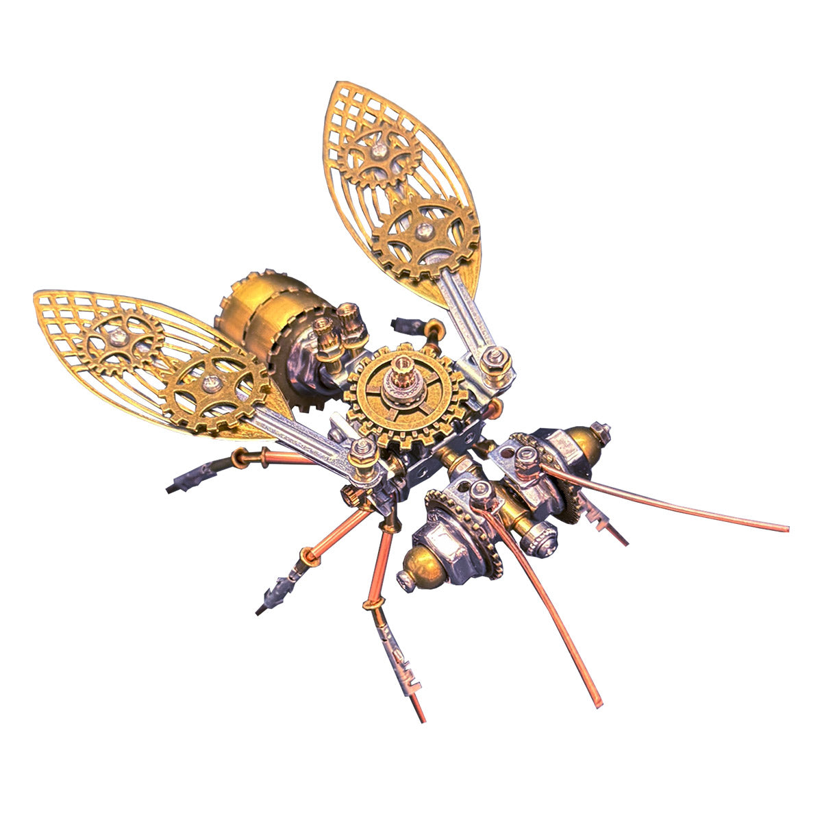 Metal Puzzle Steampunk Mechanical Bee Animal Assembly Model Kit (127PCS)