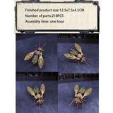 Metal Puzzle Steampunk Mechanical Bee Animal Assembly Model Kit (127PCS)