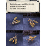 Metal Puzzle Steampunk Mechanical Bee Animal Assembly Model Kit (127PCS)