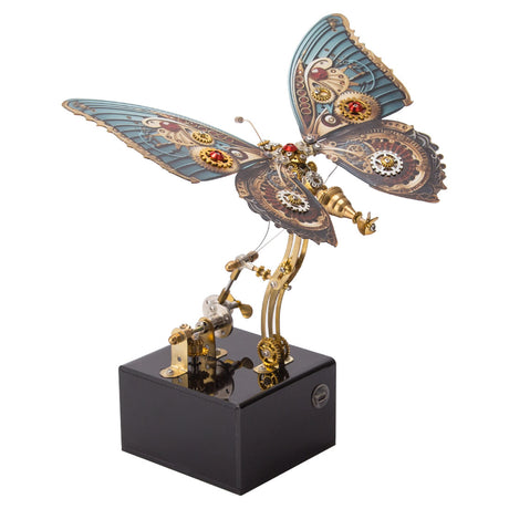 3D metal mechanical butterfly music box model fully assembled for DIY adults and teens - VICTMAX