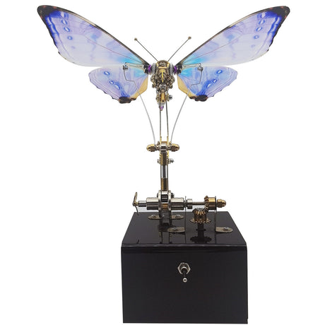 3D metal mechanical butterfly music box model fully assembled for DIY adults and teens - VICTMAX