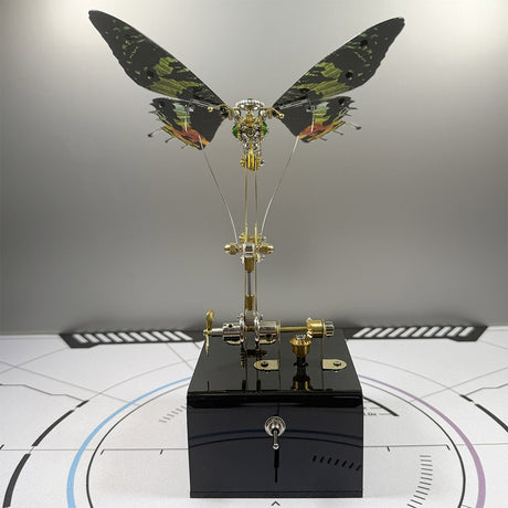 3D metal mechanical butterfly music box model fully assembled for DIY adults and teens - VICTMAX
