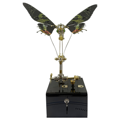 3D metal mechanical butterfly music box model fully assembled for DIY adults and teens - VICTMAX