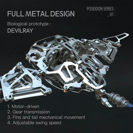 3D metal mechanical devilray model for DIY adults and teens - VICTMAX