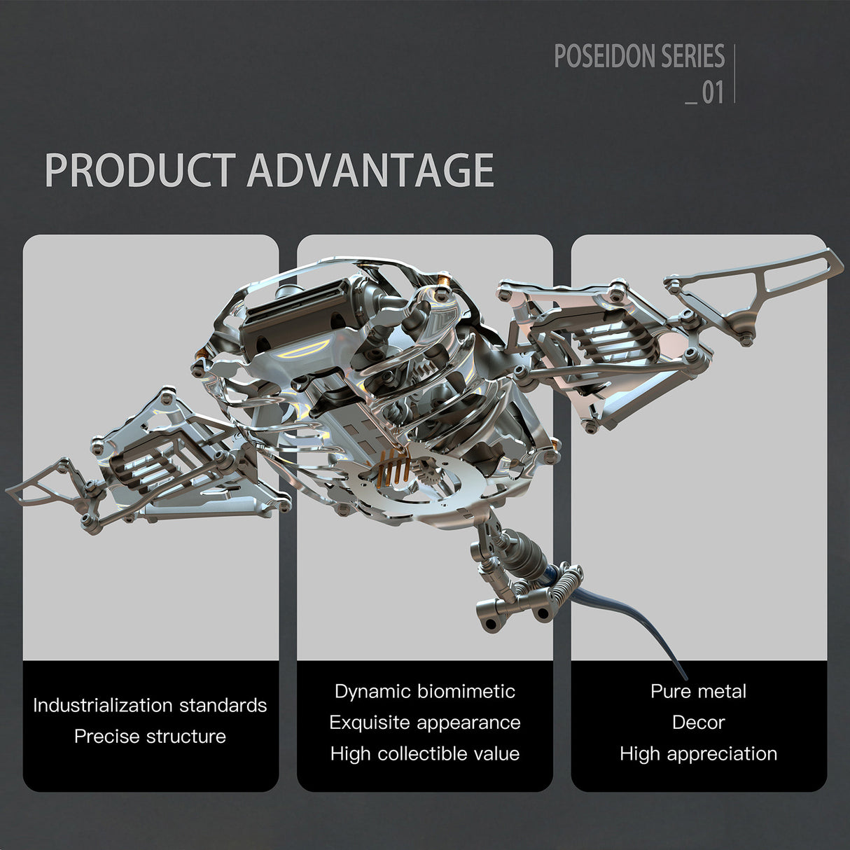 3D metal mechanical devilray model for DIY adults and teens - VICTMAX