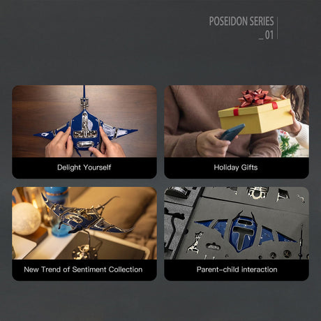 3D metal mechanical devilray model for DIY adults and teens - VICTMAX