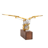 3D metal mechanical flapping wings model fully assembled for DIY adults