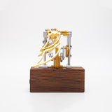 Close-up of metal parts for mechanical flapping wings DIY assembly kit