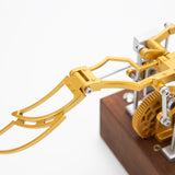 Close-up of metal parts for mechanical flapping wings DIY assembly kit