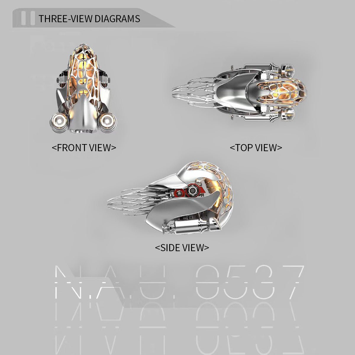 3D metal Mechanical Nautilus model assembled for DIY adults and teens - VICTMAX