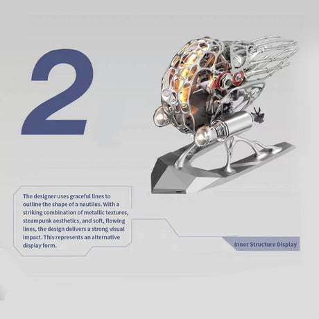 3D metal Mechanical Nautilus model assembled for DIY adults and teens - VICTMAX