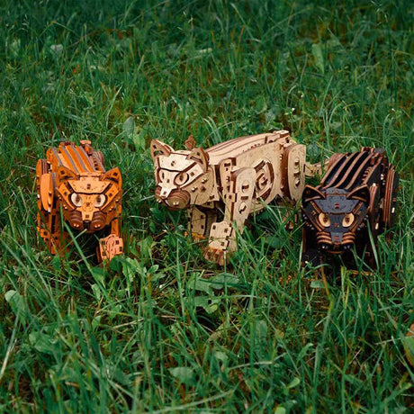 3D Wooden Mechanical Cat model assembled for DIY adults and teens - VICTMAX
