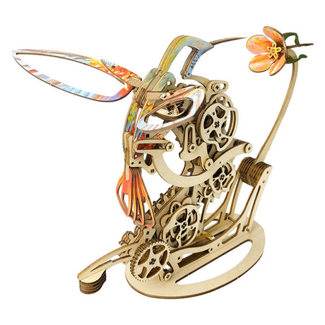3D Wooden Colored Hummingbirds model assembled for DIY adults and teens - VICTMAX