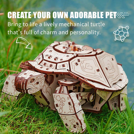 3D Wooden Sea Turtle model assembled for DIY adults and teens - VICTMAX