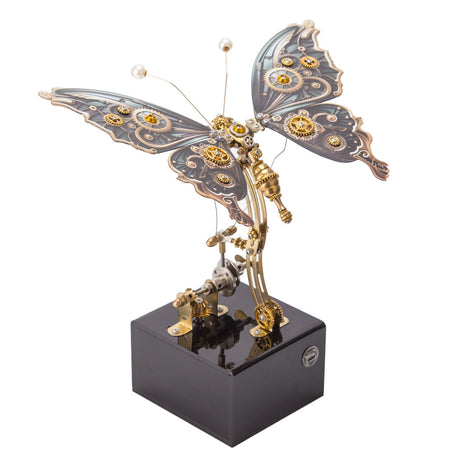 3D metal mechanical butterfly music box model fully assembled for DIY adults and teens - VICTMAX