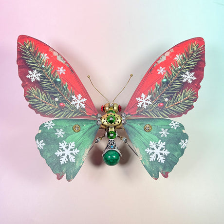 Copper and Aluminum Butterfly Model Showing Mechanical Wing and Gear Details - Victmax