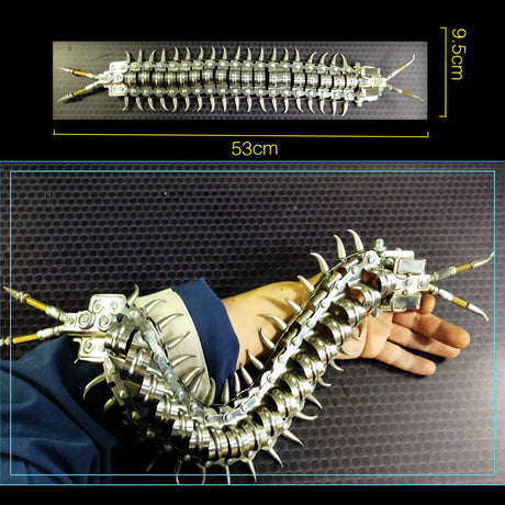Metal Centipede Puzzle Model Kit 480PCS DIY Movable Assembly Stainless Steel Alloy Mechanical Animal Sculpture Desk Decor VICTMAX